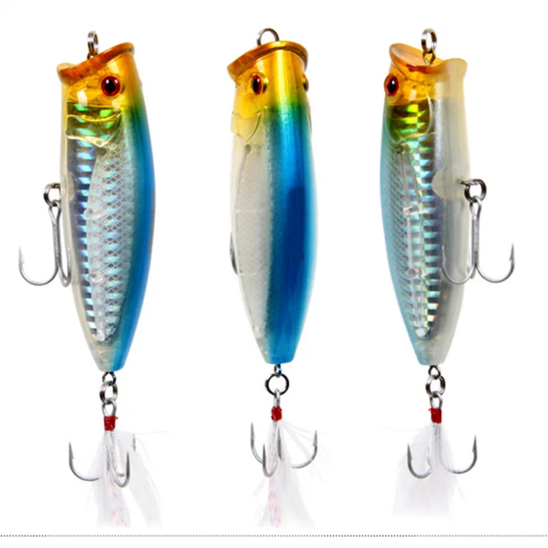 

Laser Noisy Fish Scale Topwater Popper Lure Within 19g Long Cast Reinforced Blood Groove Hook Freshwater Bass Pike Bait