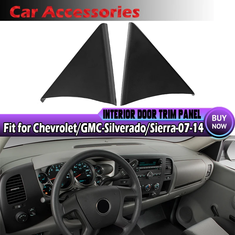 

Car Side Interior Door Upper Trim Panel Inside Triangle Cover 25857289 Fit For SILVERADO Yukon SUBURBAN GMC Sierra Accessories