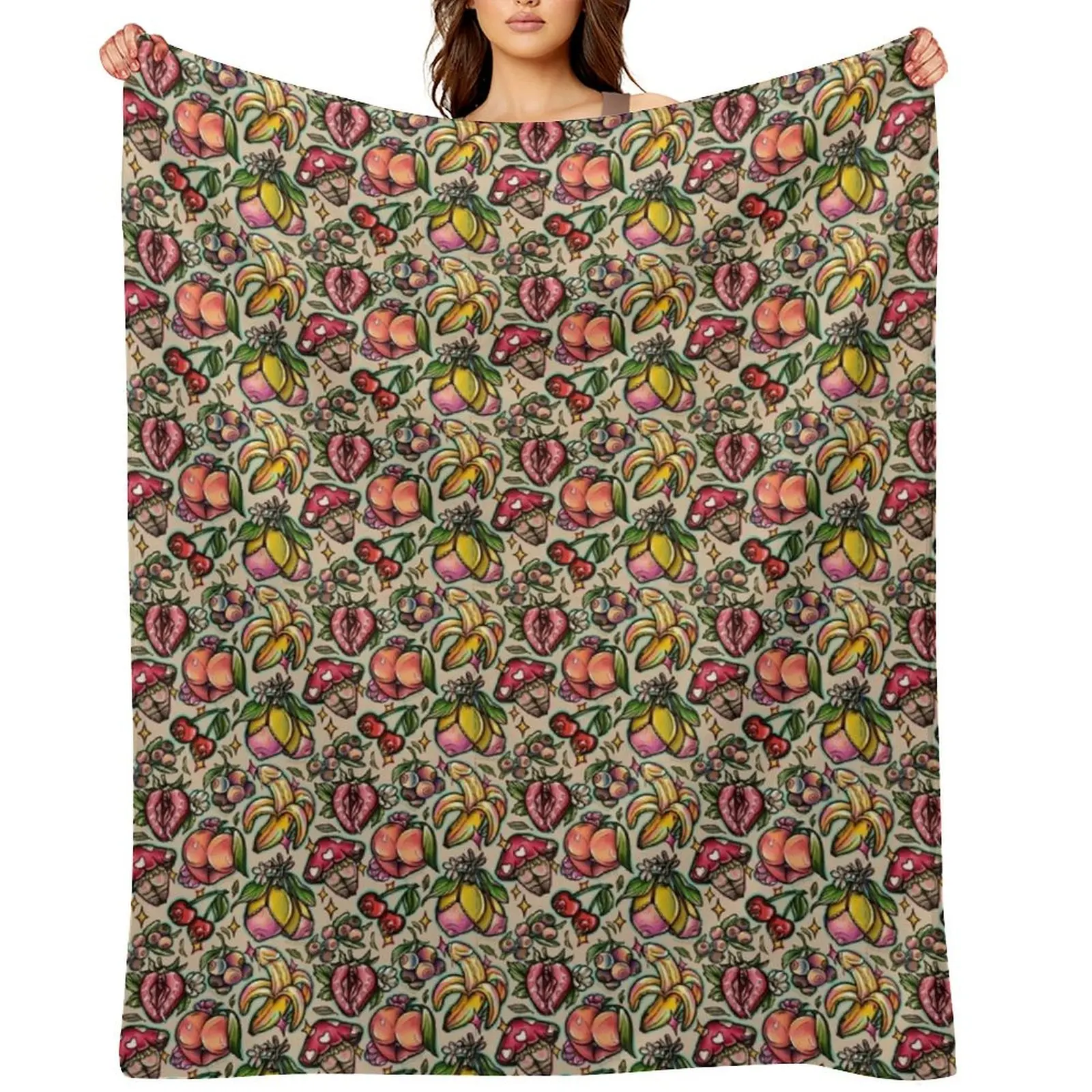 Forbidden fruits (shiratwig) Throw Blanket Quilt Hairys Loose Decorative Sofas Blankets