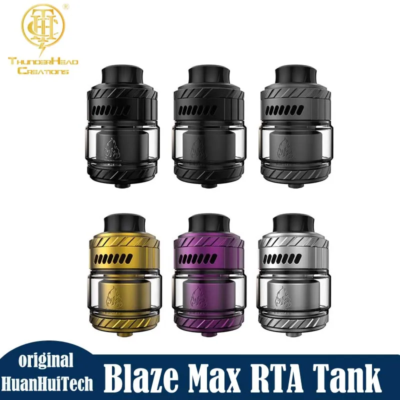 بخاخ إبداعات رأس الرعد الأصلية ، بليز ماكس RTA ، خزان لفائف مزدوجة ، سجائر إلكترونية ، 30 قطر ، من من من من ، إلى 7