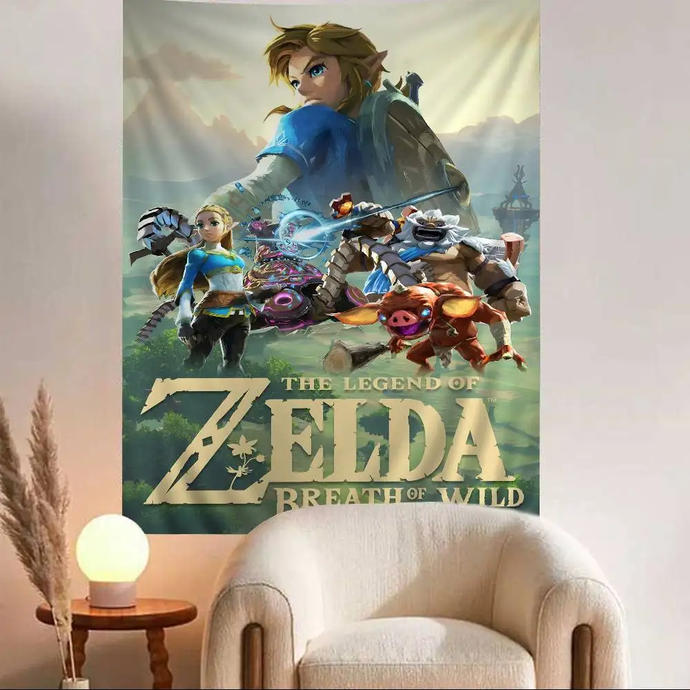 Legend Video Game Zeldas Hippie Wall Hanging Tapestries Bohemian Wall Tapestries Mandala INS Home Decor view 2