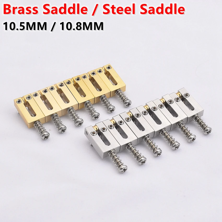 Electric Guitar Bridge Brass Saddle/ Stainless Steel Roller Saddle 10.5MM/10.8MM For ST Electric Guitar Parts