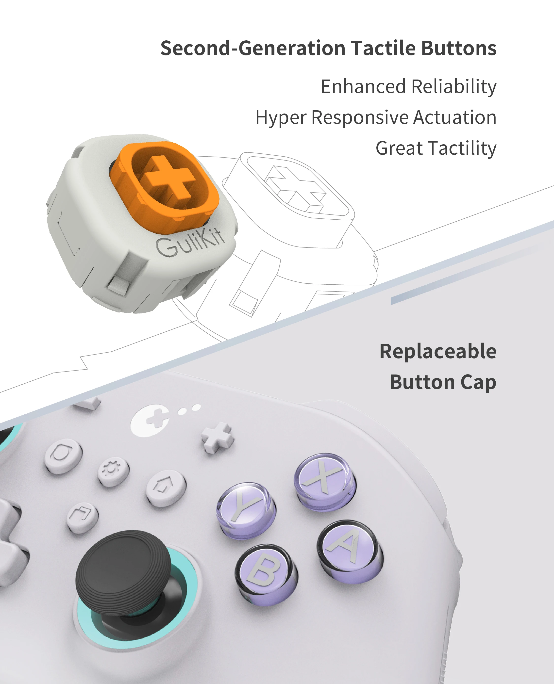 Gulikit kk3 max controller ns39 kingkong 3 gamepad mit hall effekt joysticks & auslöser für windows nintendo switch android ios – Detail 7
