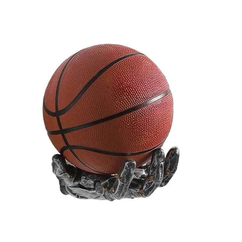 Retro creative manipulator, basketball bracket, living room entrance home wall decoration, basketball storage bracket