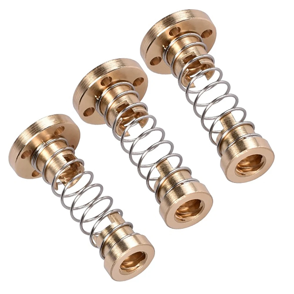 T8 Lead Screw Anti Backlash Spring Nut Loaded Elimination Gap Nut Lead 2mm/4mm/8mm For Threaded Rod DIY CNC 3D Printer Parts