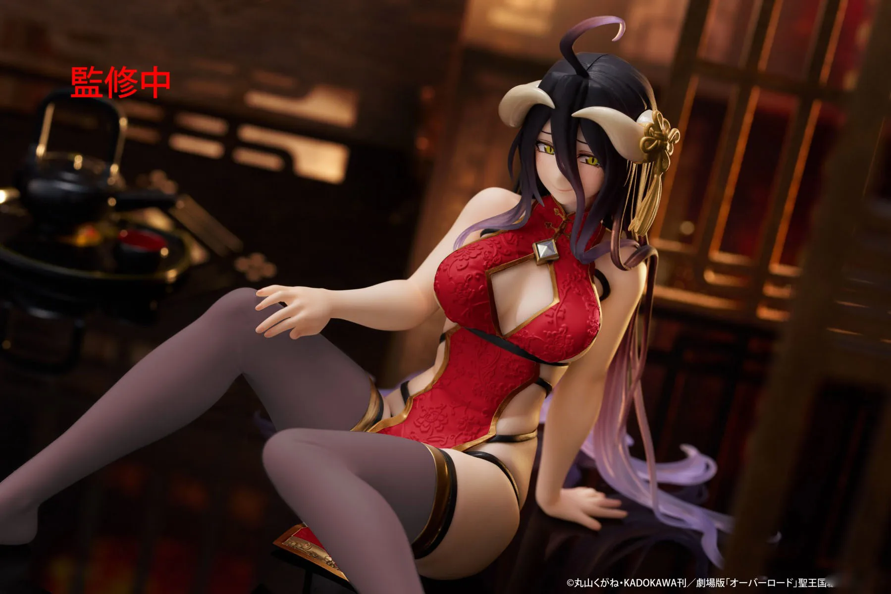 ตุ๊กตาตั้งโต๊ะ TAITO น่ารัก โอเวอร์ลอร์ด อัลเบโด้ ชุดกี่เพ้า ของสะสม ฟิกเกอร์อนิเมะ ของเล่น ของขวัญ