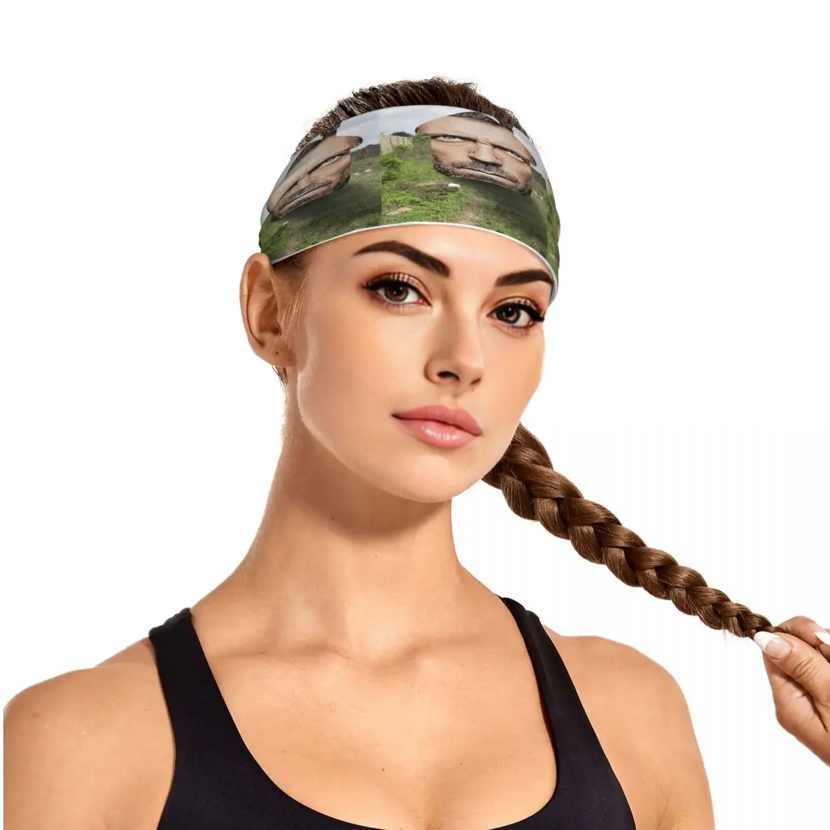 

Custom House MD House Brainrot Sweatband for Men Women Quick Drying Sports Sweatband Gym Yoga Running