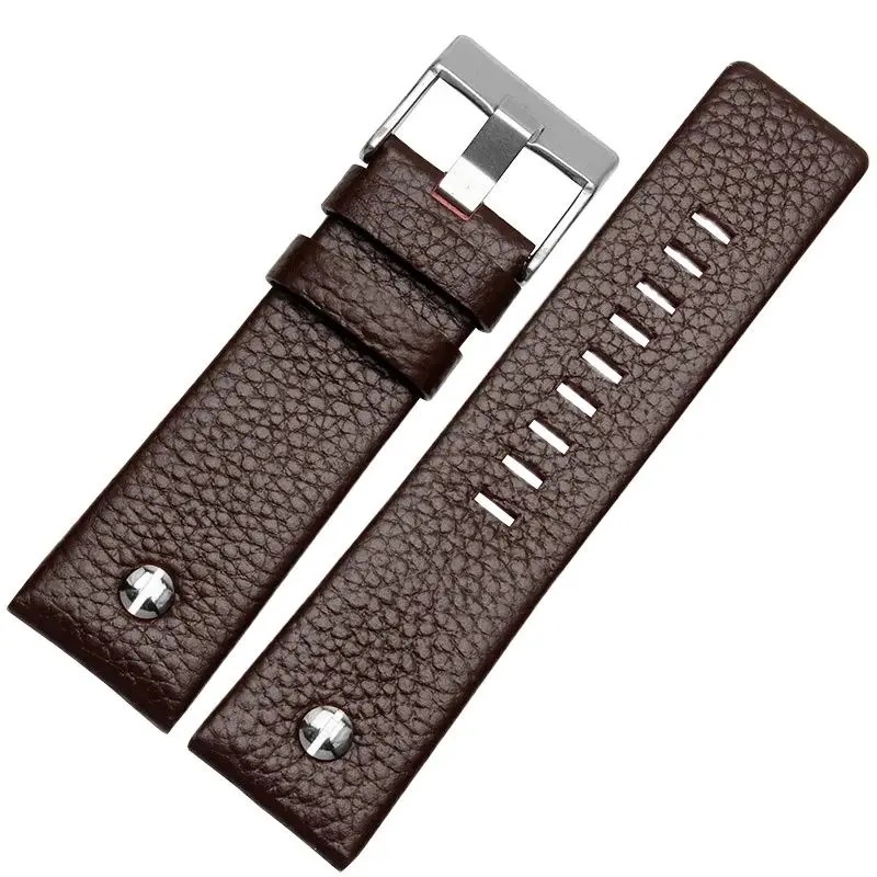 New Fashion Cowhide Watchband with rivet Watch Strap Belt Bracelet for Diesel DZ7313 DZ7333 7322 7257 4318 7348 7334 Replacement