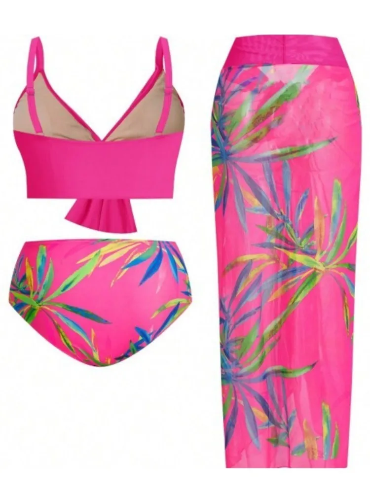 L-4XL Plus Size High Waist Bikini Women's Push Up Large Size 3XL 4XL Swimsuit Summer Mujer Tummy Control Swimwear Bikini Sets image 4