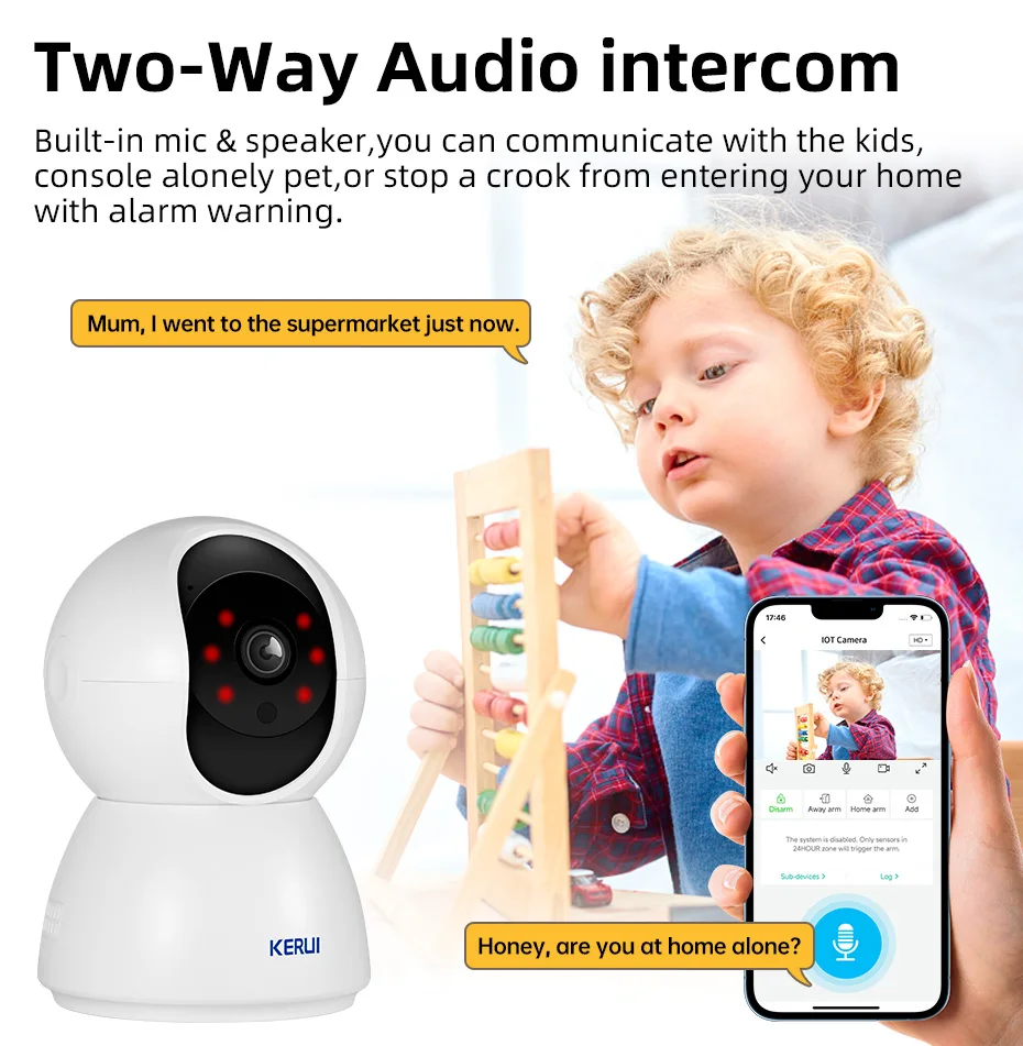 CORINA 3MP IOT Camera Alarmsysteem Home Security Inbreker Surveillance IP Camera PIR Beweging Rookmelder APP Afstandsbediening