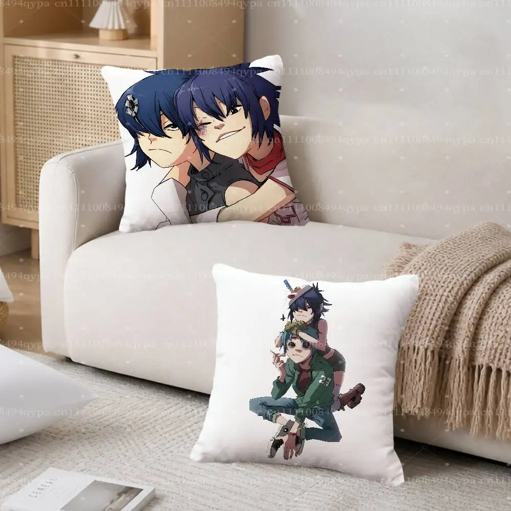 G-Gorillaz Demon Days Pillowcase With Zipper Throw Pillow Cover Decorative Shams Cushion Covers for Bed Living Room Couch