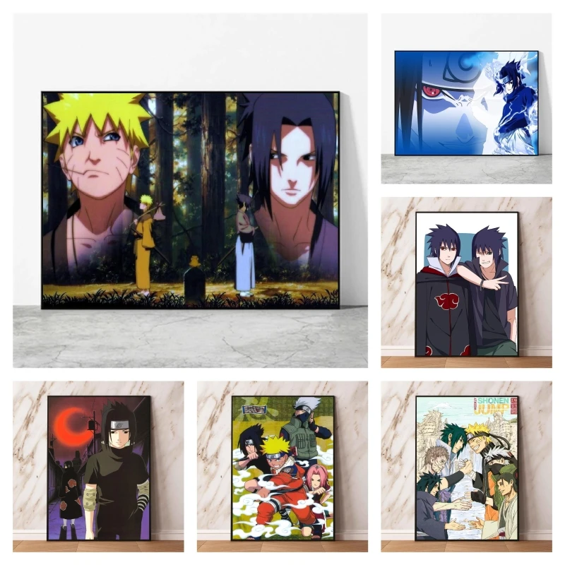 

Japanese Classic Anime Naruto character Children's Bedroom Decor Comics Pictures High Quality Art Decor Gifts Aesthetic Poster