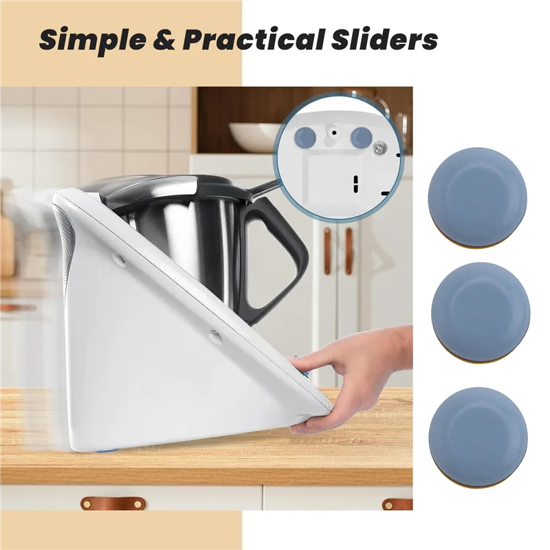 Акция! 12 шт. ползунки для кухонной техники для стойки, клейкий выдвижной поднос Caddy, совместимый с большинством кофеварок, фритюрница