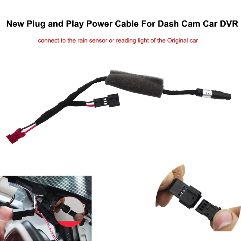Car Dvr Dash Cam Power Cable for Mercedes Benz for BMW for Audi  for Volkswagen Volvo Toyota New Plug and Play Easy to install
