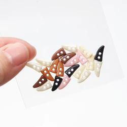 50-200pcs 10mm Tiny Resin Mini Horn Buttons for DIY Dolls Clothes Coat Crafts Handmade Sewing Clothing Buckles Accessories