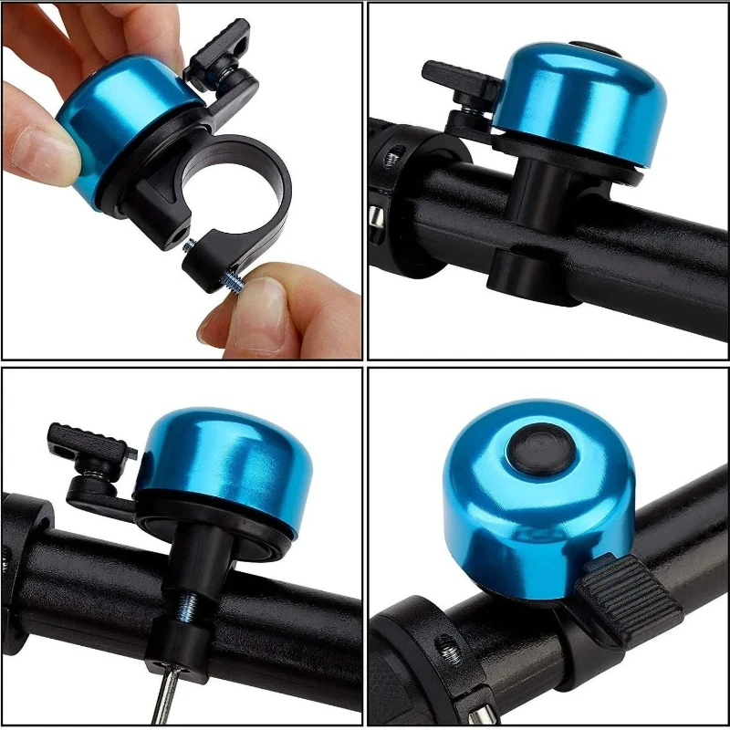 Mini Cute Bicycle Bell 22mm Cycling Handlebar Bell Ring Aluminum Alloy MTB Bike Safety Warning Alarm Horn for Outdoors Riding