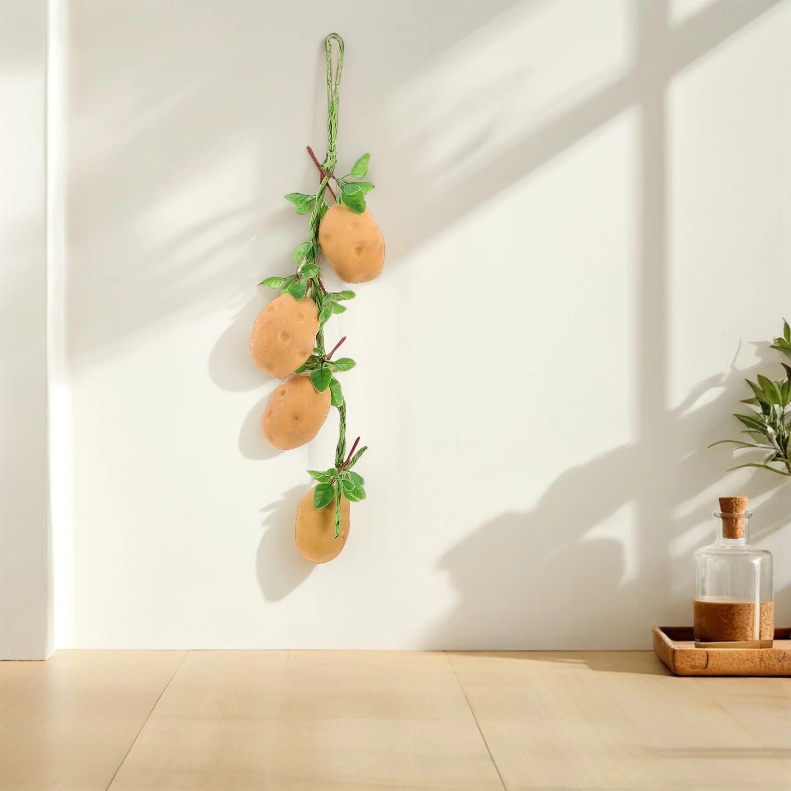 

Набор из 4 реалистичных искусственных овощей-гирлянд для декора дома и сада, имитация картофеля, подвесные украшения в виде овощей