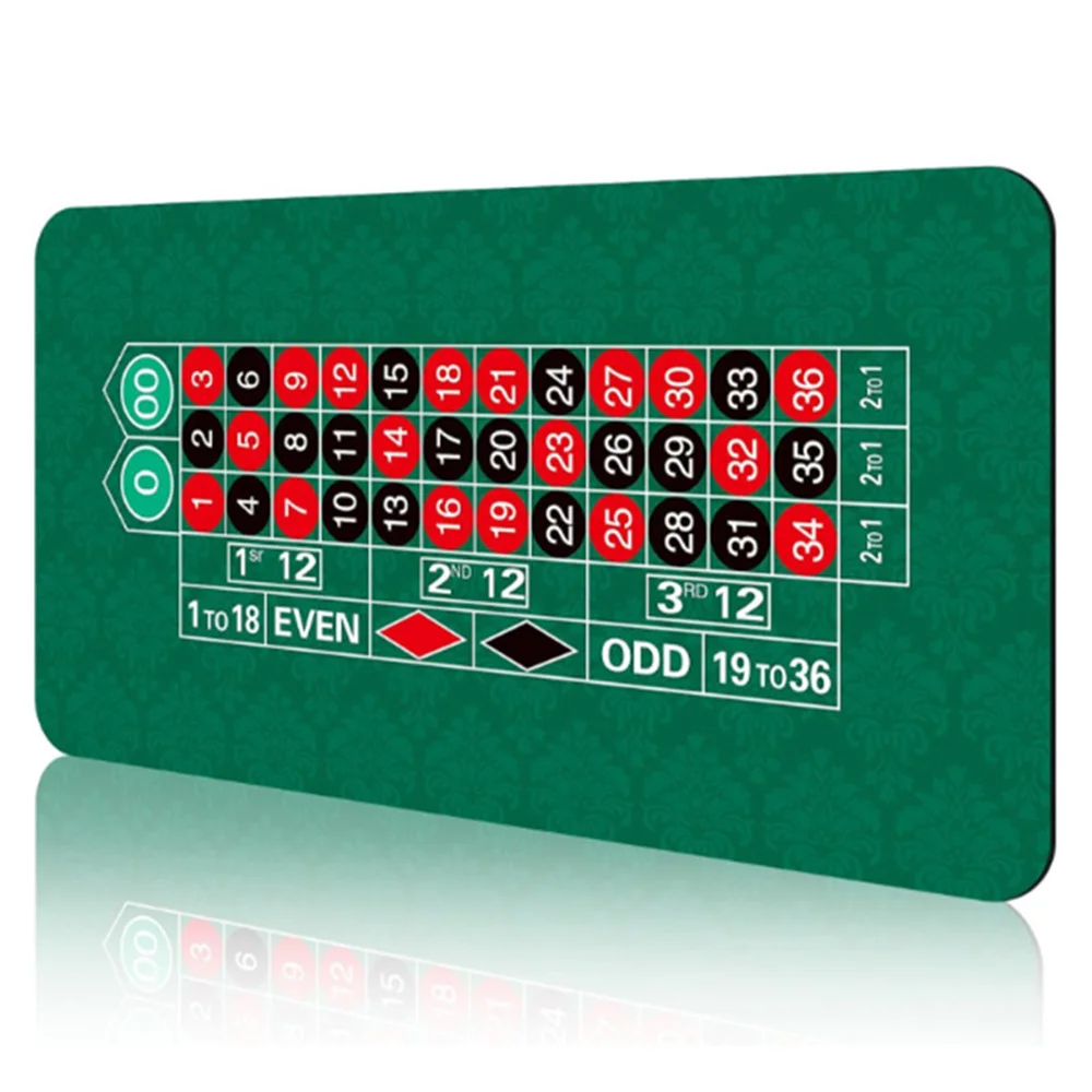 

Thickened Rubber Roulette Poker Mat Larger-sized Casino Poker Anti-slip Mahjong Game Table Mat for Entertainment Accessories