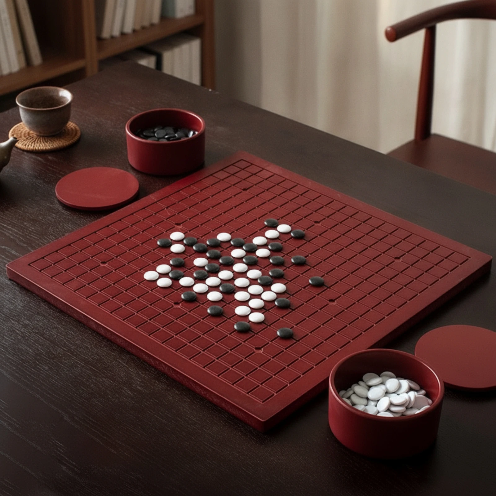 Wooden Go Board with Stones Lo - đánh giá và giá Board Game Strategi