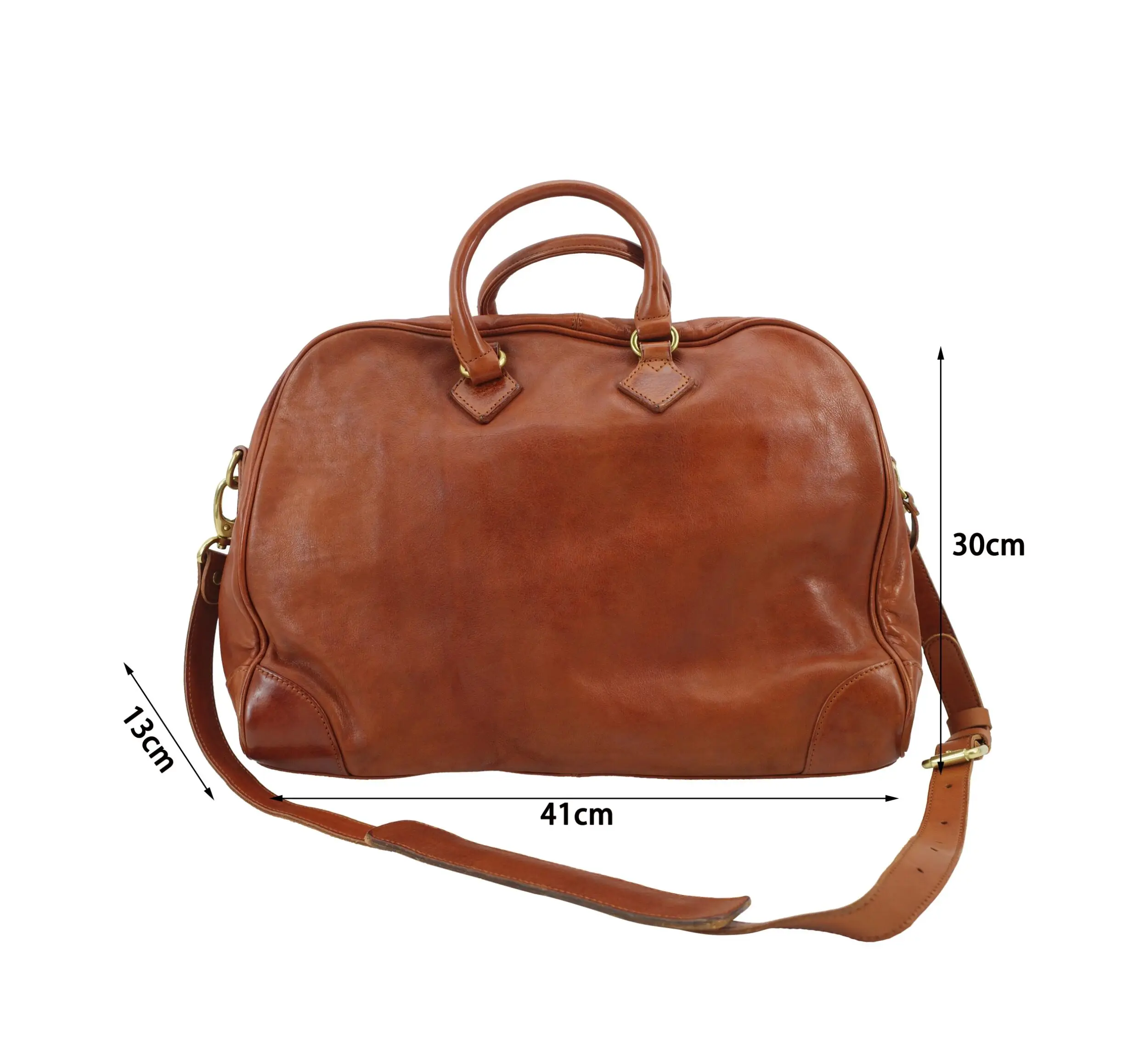 PNDME Business schlichte, pflanzlich gegerbte Rindsleder-Damen-Aktentasche, lässige Reise-Luxus-Handtasche aus echtem Leder für Laptops. – Detail 2