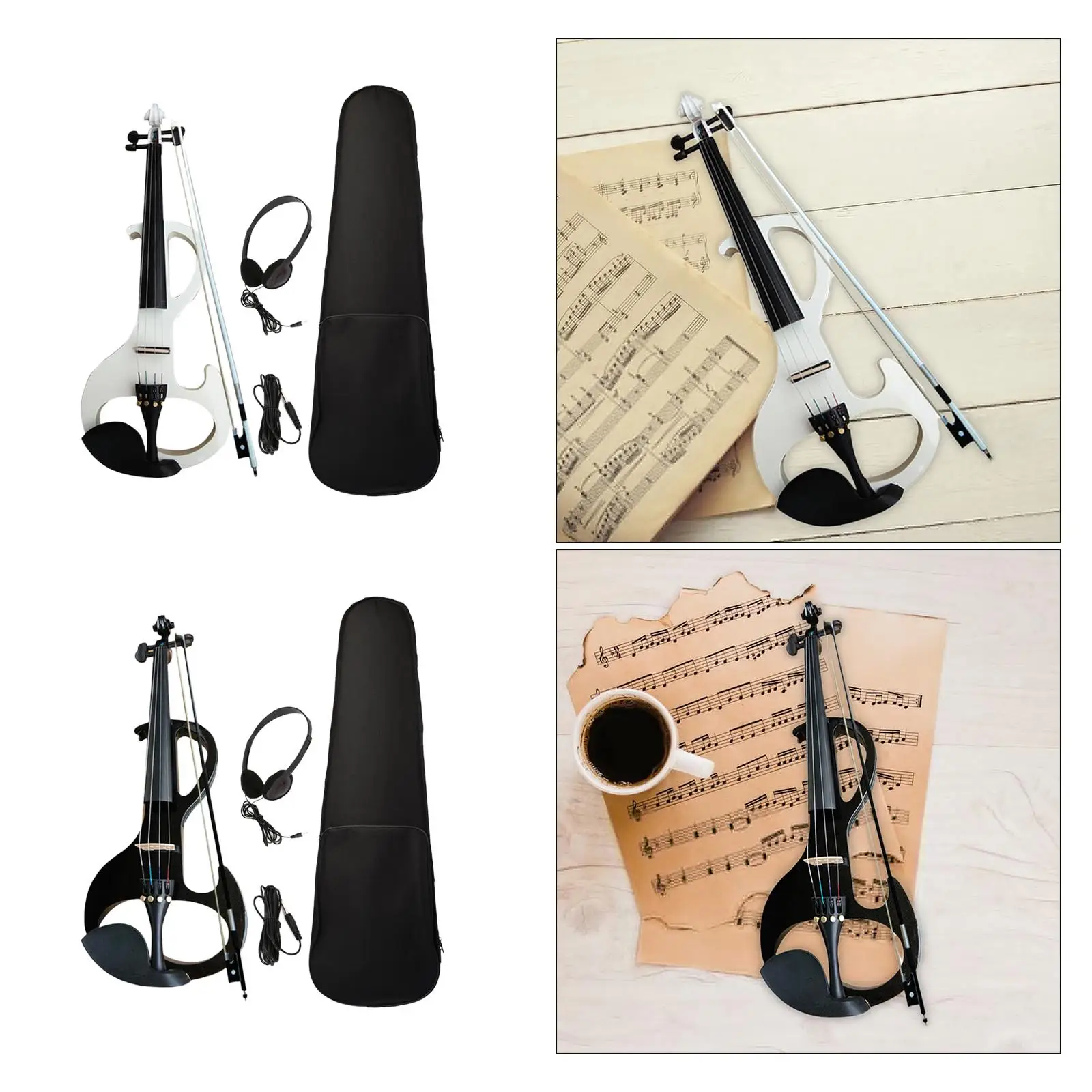 

Electric Violin Stringed Instruments Solid Wood Silent Electric Violin with