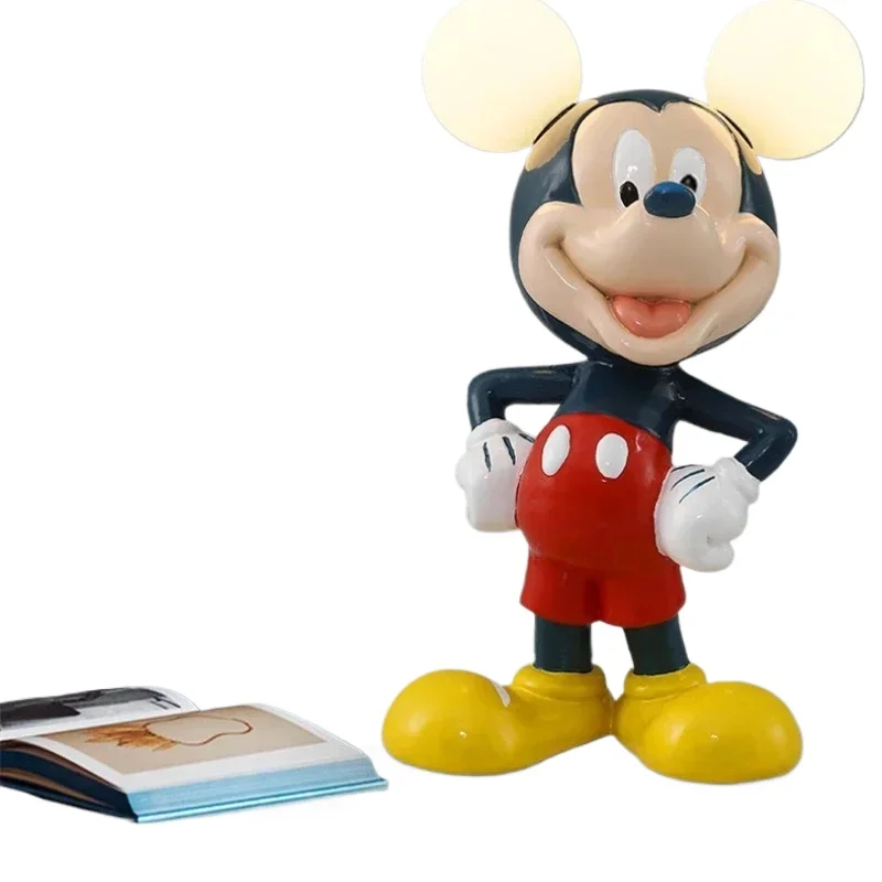 37cm Cartoon Anime Micky Mickey mouse LED Light lamp action figure resin model Living Room Study Statue Home Decoration Ornament