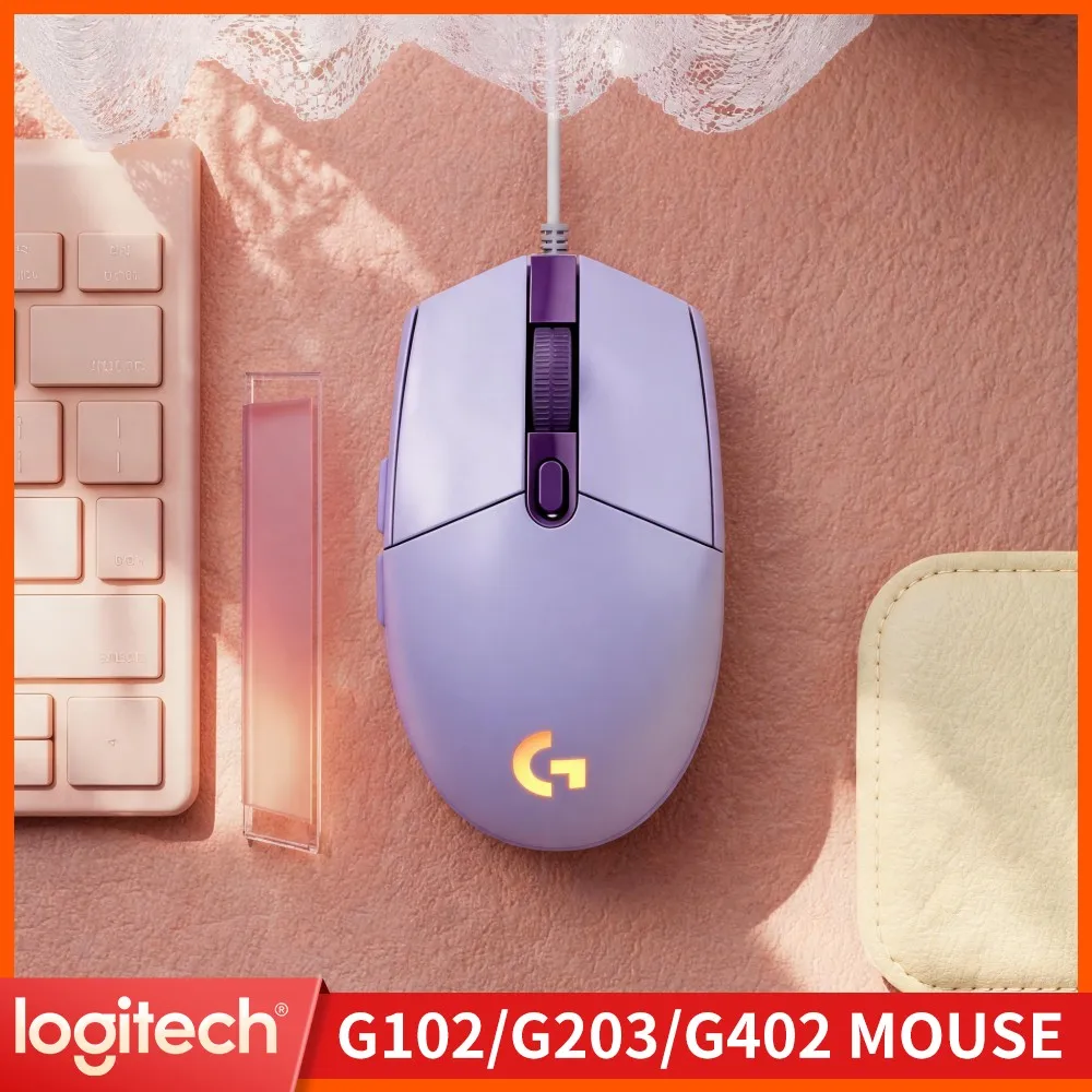 Logitech G102 Gaming Mouse,Low Signal Latency,Wide DPI Range,RGB Backlight For Different Types Of Online Computer Games