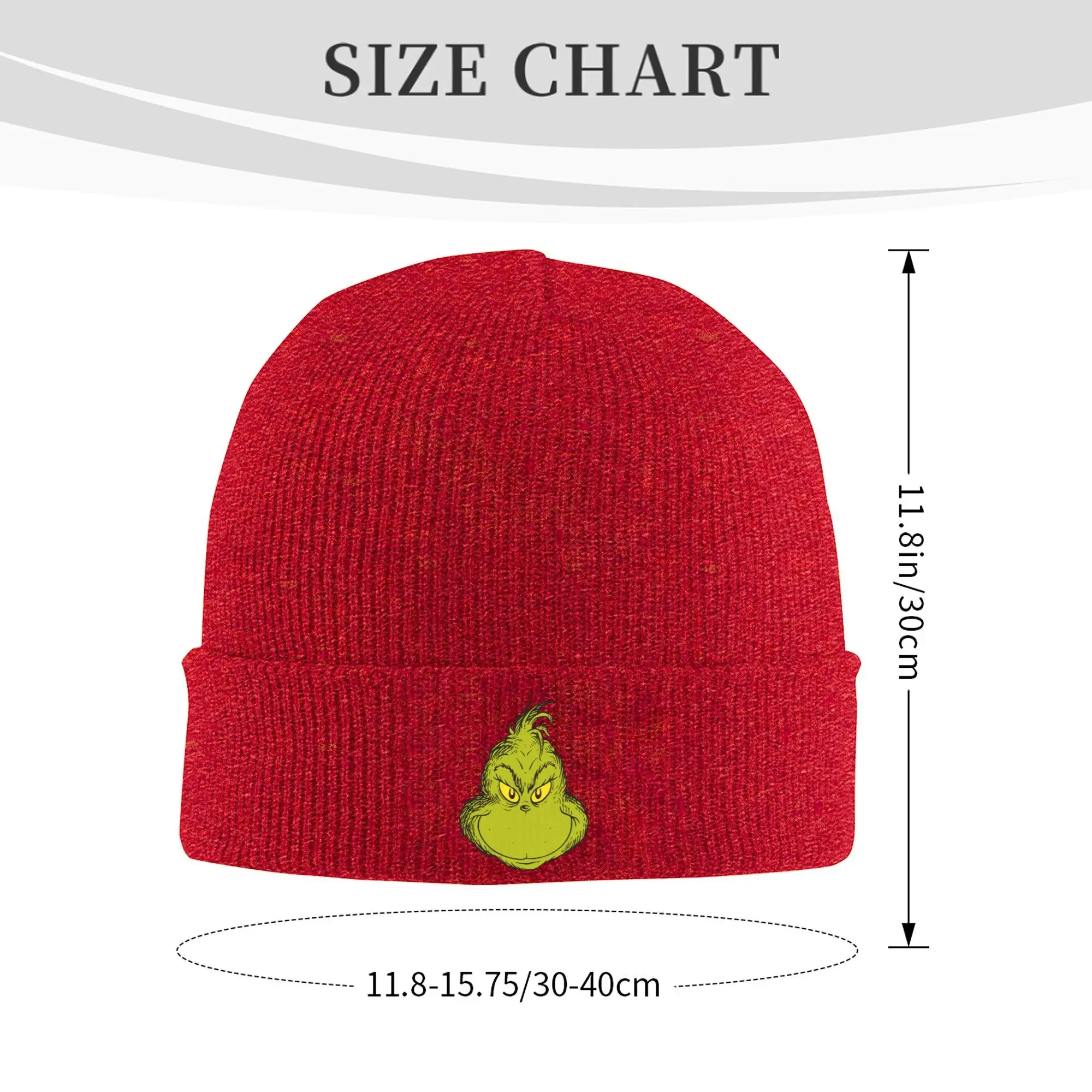 Christmas-S-Green-S-Grinched Knitted Hat for Women Men Beanies Autumn Winter Hat Acrylic  Hip Hop Cap