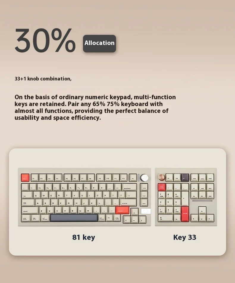 Cidoo V33 Mechanical Keyboard Tri Mode Wireless Custom With Knob Keypad Aluminium Alloy Rgb Hot Swap For Gamer Accessory Gift