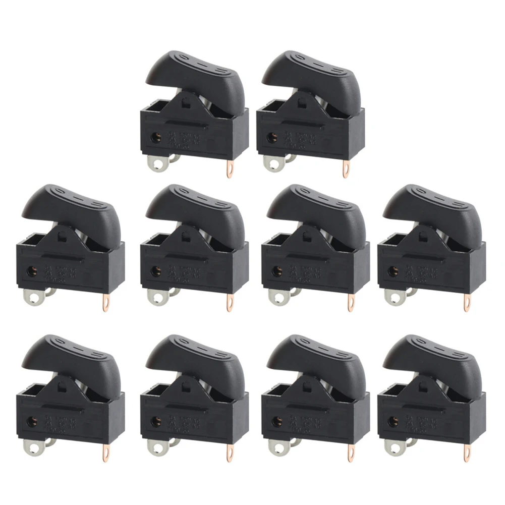 New Practical Rocker Switch Hair Dryer Switch PA66 Parts Reliable Sturdy 10pcs 125V/250V 26x15x30mm 3 Gear 3 Pin