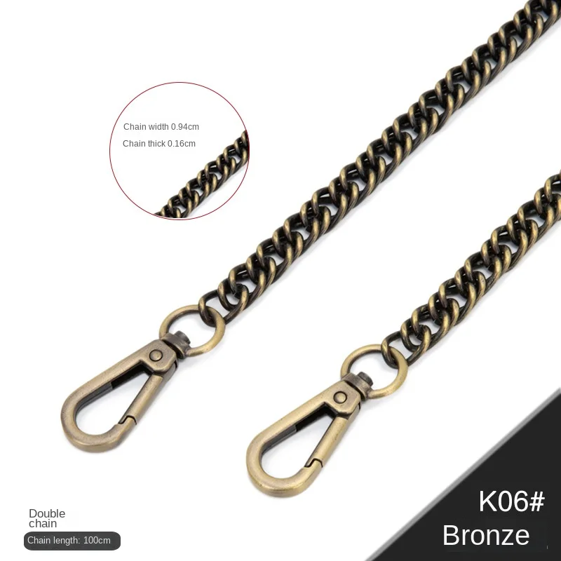 الجملة حقيبة سلسلة الملحقات crossbody حزام الكتف حقيبة سلسلة حقيبة معدنية حزام الذهب الأسود سلسلة استبدال حزام حقيبة #6