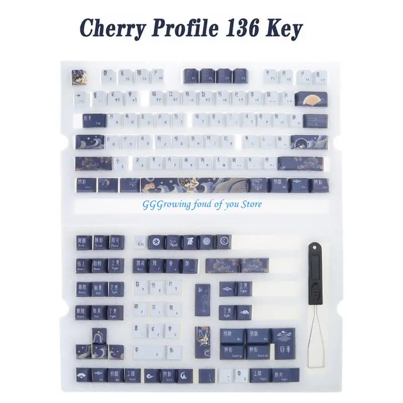 H9EB 130 TasteCaps für 61 64 68 75 84 96 980 104 108 MX-Switch Mechanische Tastatur