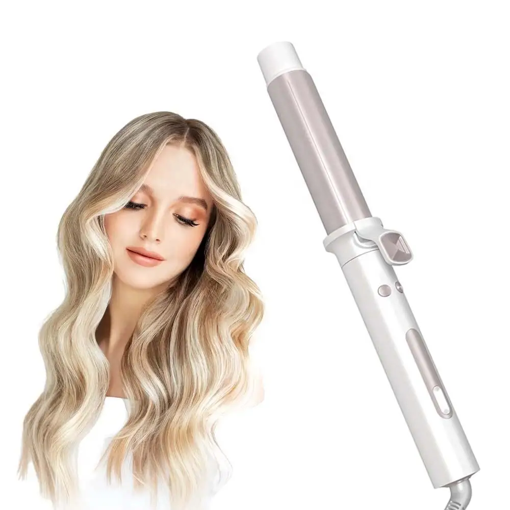 Compact Portable Automatic Electric Ceramic 1inch Curling Iron PTC Heater LED Display 4-Temperature Auto-Rotating Household