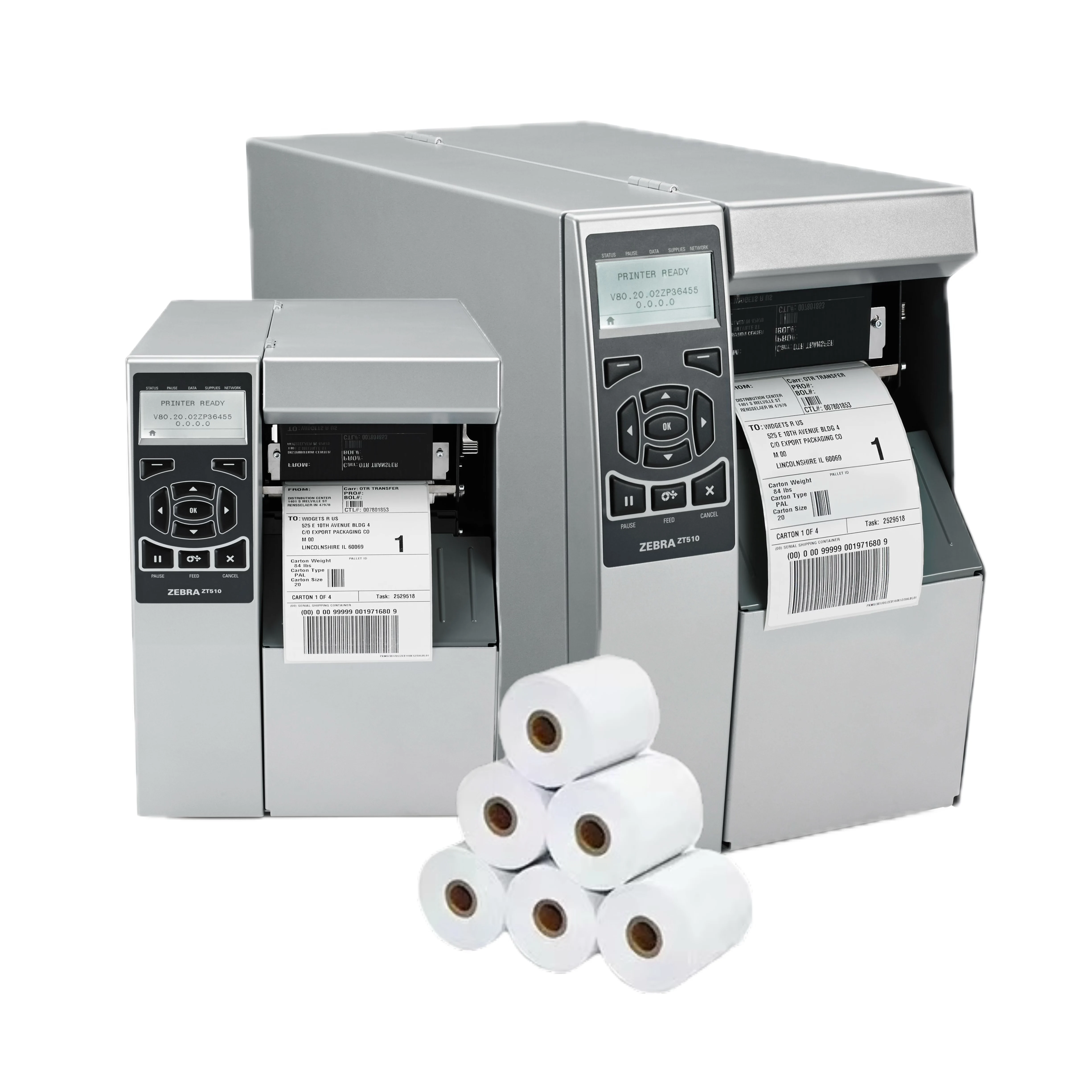 Top Quality Genuine ZT510 4" Wide Thermal Transfer Industrial Barcode Label Printer 203DPI Color Sticker USB Interface