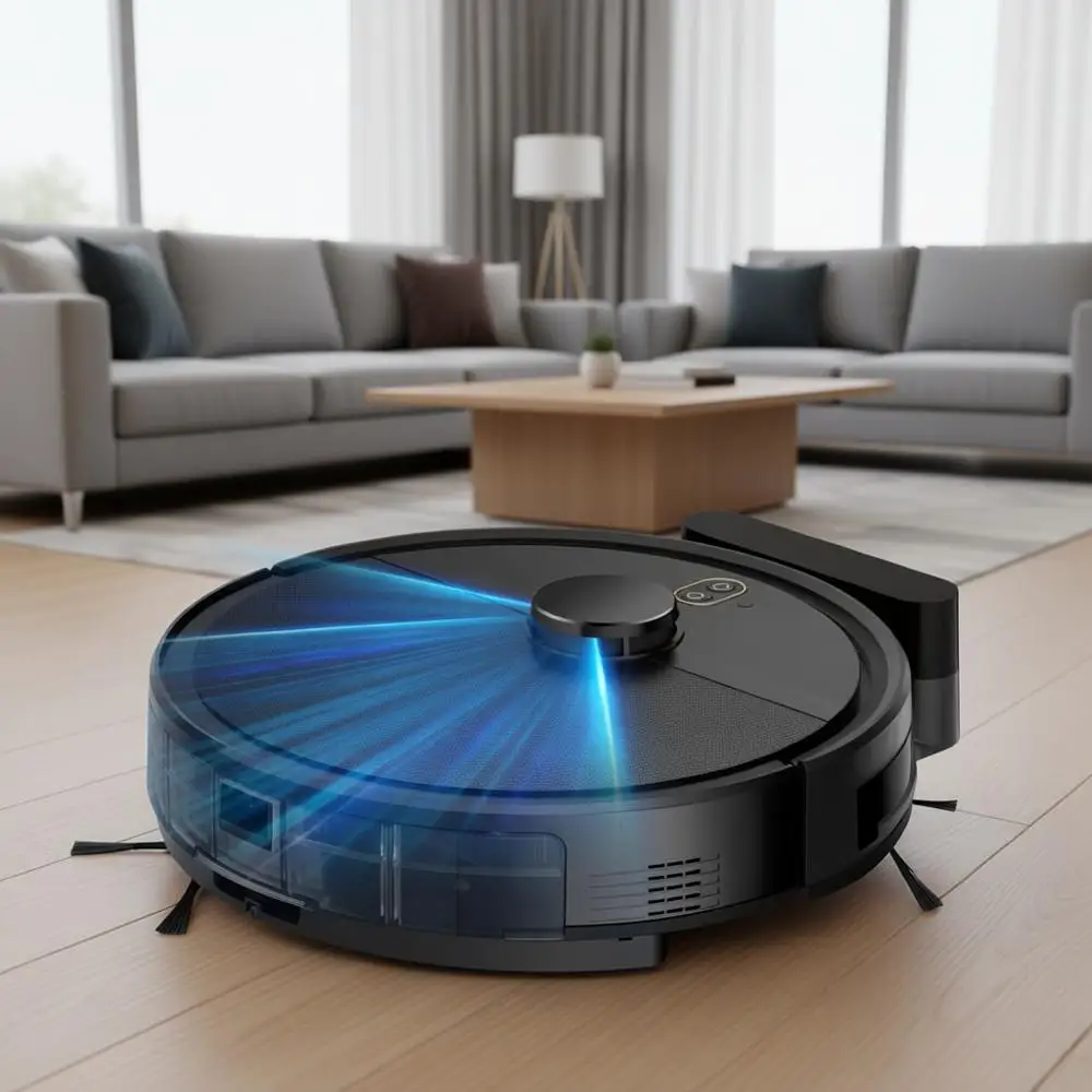 

Робот-пылесос с функцией влажной уборки, LiDAR-навигацией, интеллектуальным картографированием, мощным всасыванием, управлением через приложение/голосом, функцией обхода препятствий