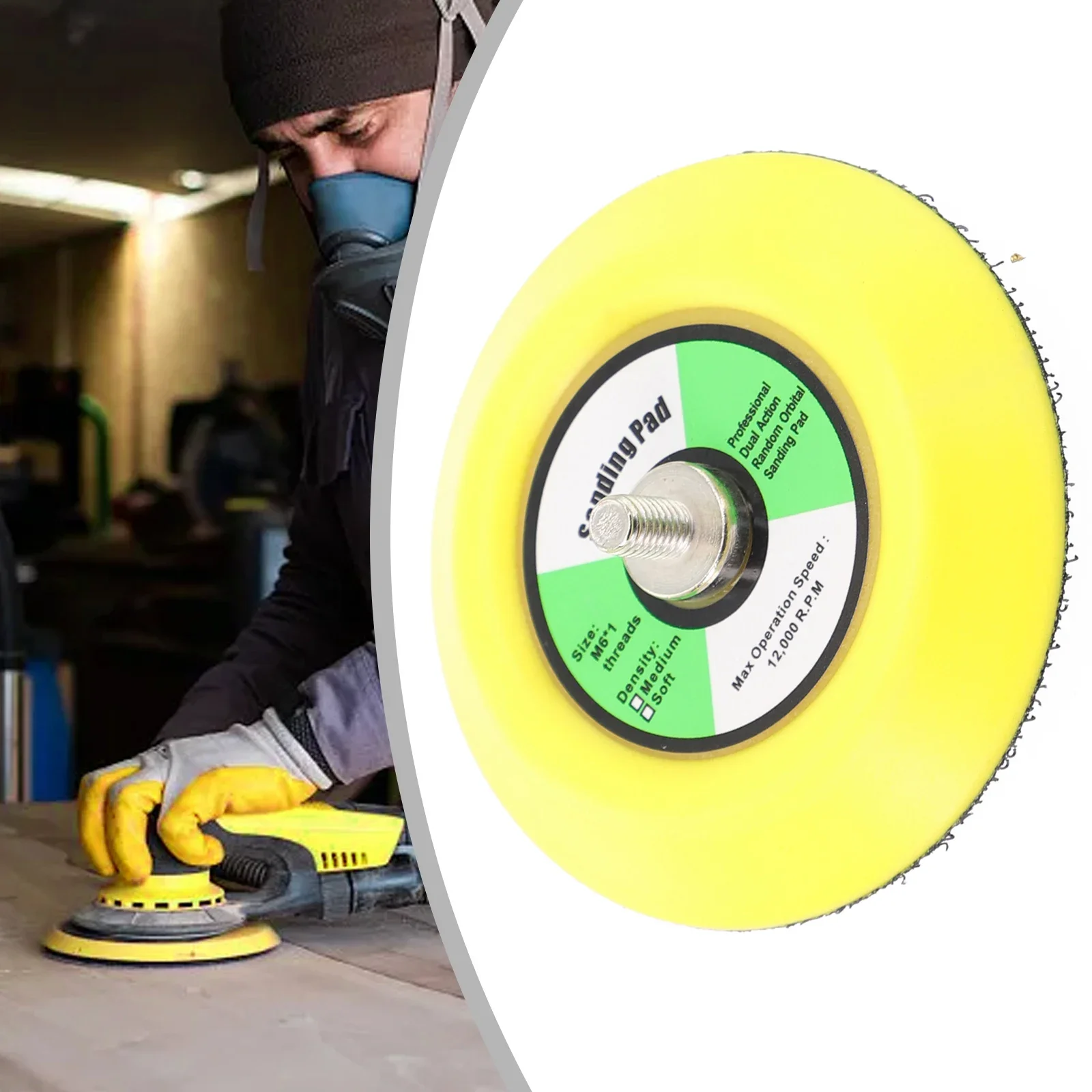 25/50/75mm Back-up Sanding Pad 6mm Shank Hook And Loop Sanding Discs M6 Thread For Polishing Grinding Abrasive Power Tools