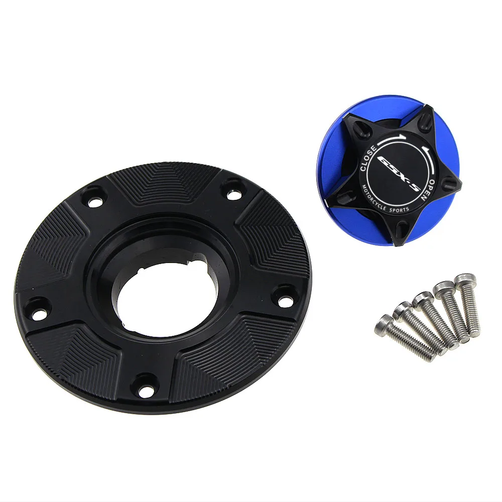 CNC Keyless Motorcycle Fuel Gas Tank Cap Cover fit For GSXR 600 750 1000 GSXS750 GSXS1000 HAYABUSA GSX1300R SV650 SV1000
