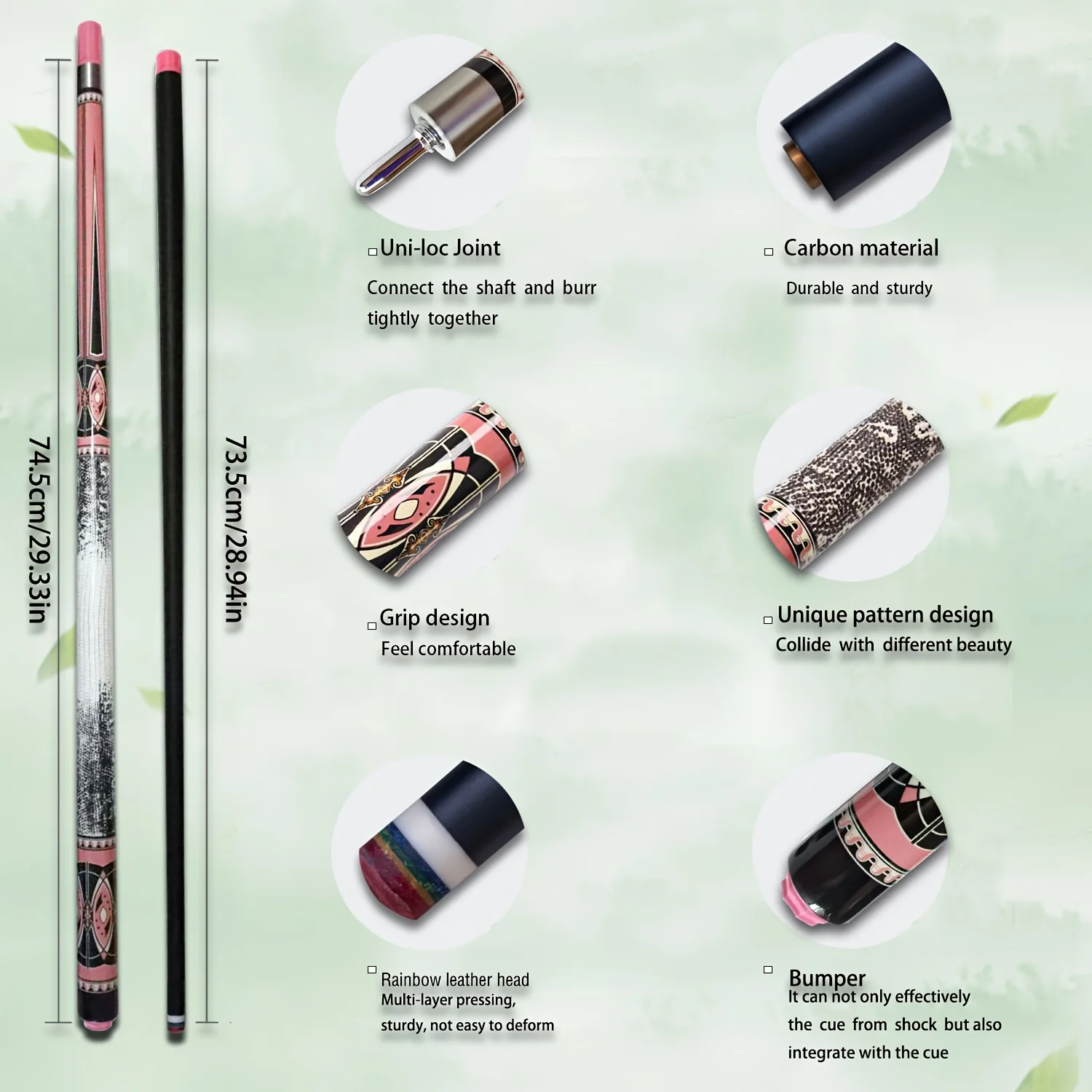 عصا حمام سباحة احترافية من ألياف الكربون مقاس 13 مم مع وصلة من الفولاذ المقاوم للصدأ - تتضمن غطاء حماية مشترك