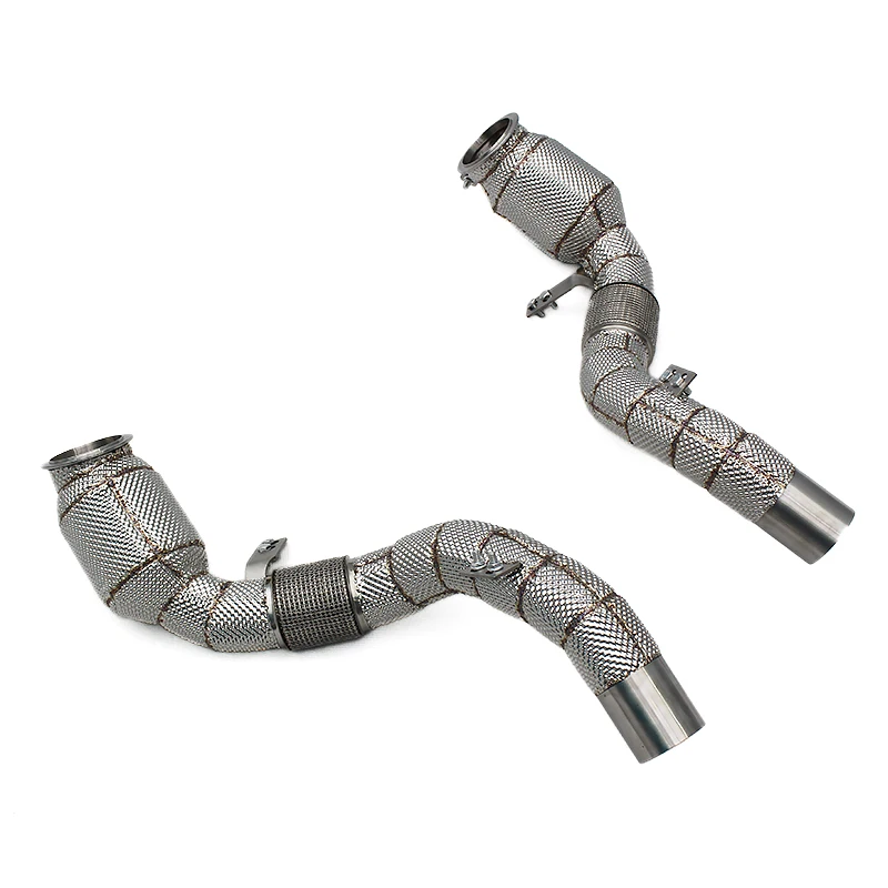 

Modified Heat Shield Lower Exhaust Tube with 100/200/300-Cell Catalyst, Compatible with BMW 650/650i F06/F12/F13 4.0T 2011-2017