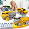 Children Electric Magical Flexible Track Toy Car Engineering Car Kids Educational Toys Train Toys for Children Birthday Gift 2 Children Electric Magical Flexible Track Toy Car Engineering Car Kids Educational Toys Train Toys for Children Birthday Gift 2
