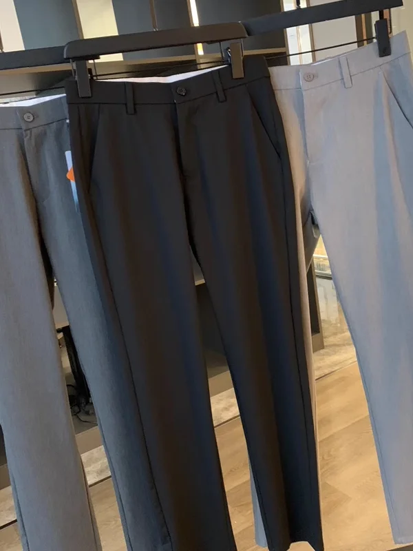 

Linen Blend Men's Casual Straight Leg Pants Spring Summer New Sle Busin Versatile Drapey Breathable Comfortable Fit