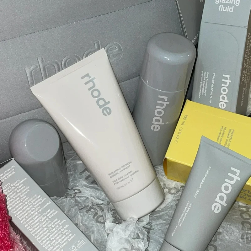 RHODE Cosmetics Peptide lip treatment New Lemontini Lip Glosses Skincare Products Face Cream Storage Bags Make Up Mirror Sticker