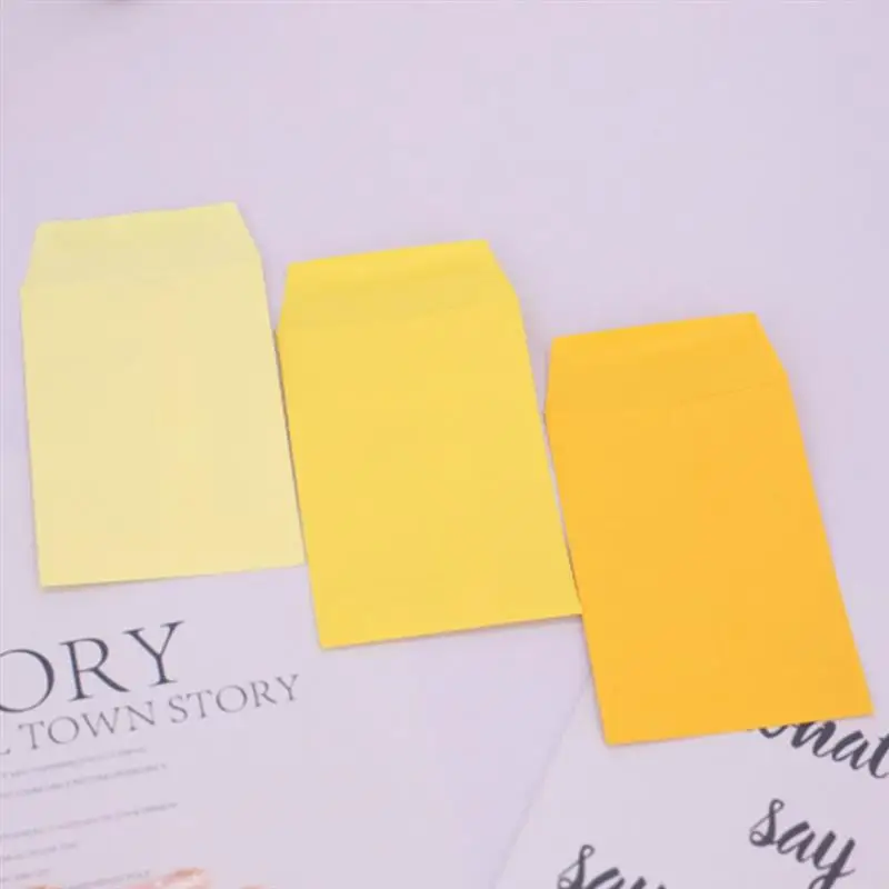 50Pcs Small Cash Envelopes Writing Paper Letter Envelopes For Money Simple Style Envelopes Colorful Writing Papers