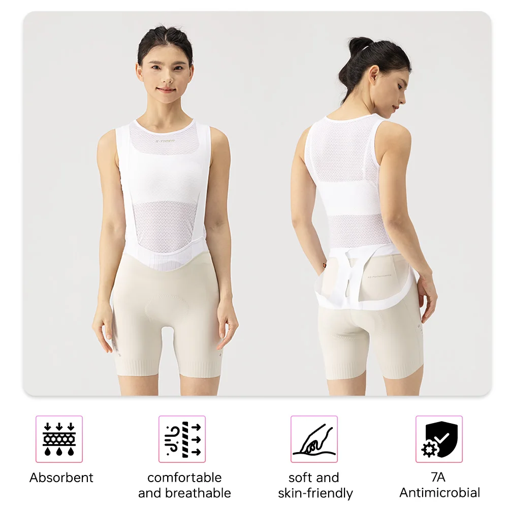 

X-TIGER Women Cycling Bicycle Vest Top Tank for Riding Road Undershirt Mesh Quick Dry Underwear Clothing women's down jacket