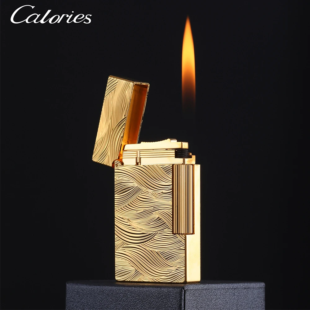 

Hand-Carved Brass Lighter with Wild Desert Sand Embossed Pattern High-End Gift Set Beautifully Packaged in a Gift Box