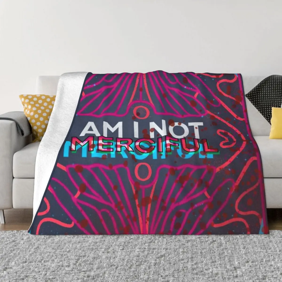 

Am I Not Merciful - Illuminae Inspired Throw Blanket Stuffed Blankets Weighted Blanket wednesday Plaid