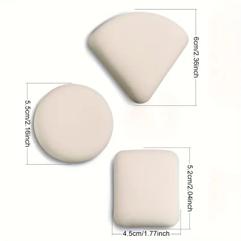 Bouffantes de poudre de fond de teint portables, 5 pièces, avec boîte de rangement, éponge de maquillage en 3 formes, mélangeurs d'œufs de beauté pour poudre de fond de teint liquide