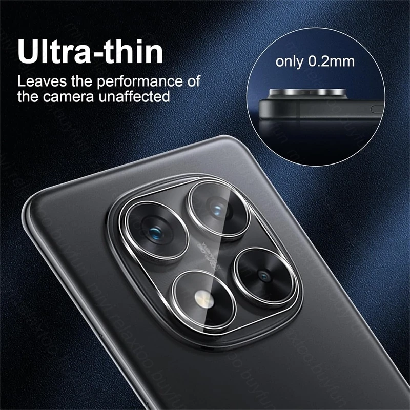 2Pcs Clear 3D Glass Camera Protector Case For Redmi Note14 Note 14 Pro 5G 4G Rear HD Lens Cover On Redmy Note13 Pro+ Pro Plus 5G