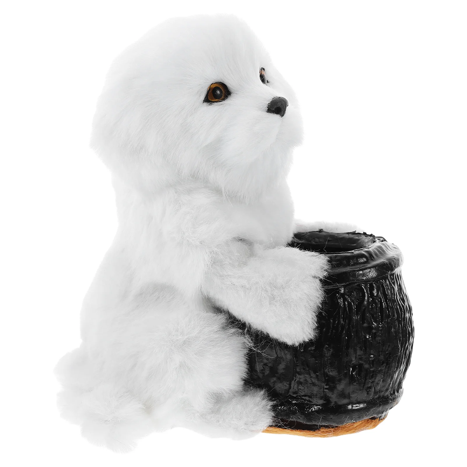 책상 조직을위한 귀여운 강아지 플러시 펜 홀더 다기능 편지지 홀더 개 파티는 재미 있은 펜 홀더 플러시 펜 홀을 선호합니다