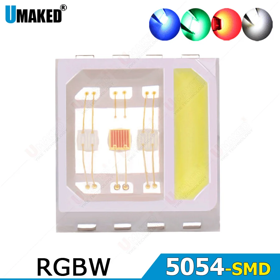 

1000Pcs 5054 High Power 2w 4w 5054 5050 Rgbw Rgbww 4in1 Full Colors Smd Rgb Led Diode Lamp Beads, led emitting diodes